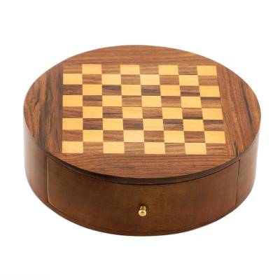 Artisan Crafted Crocodile Wood Chess Set - Mind Games