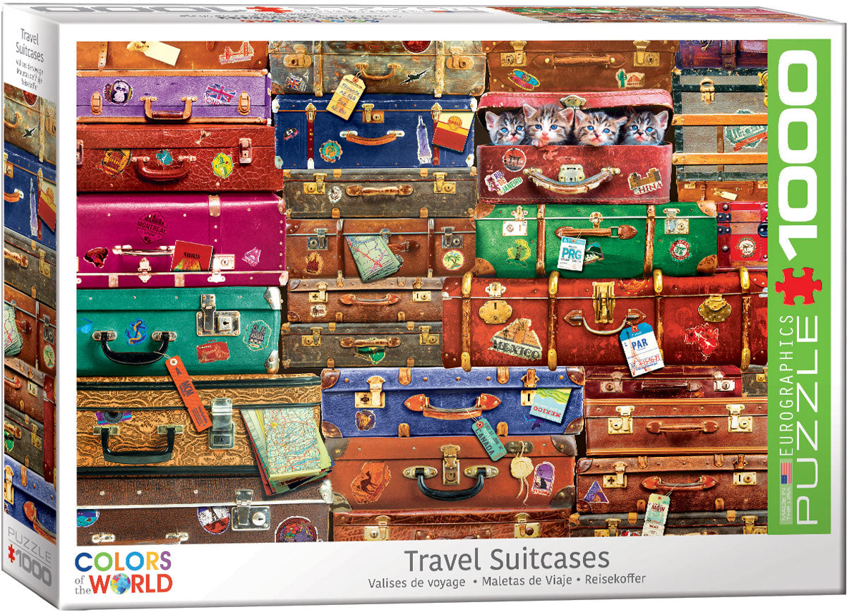 Travel Suitcases 1000 Piece Puzzle - Quick Ship - Puzzlicious.com