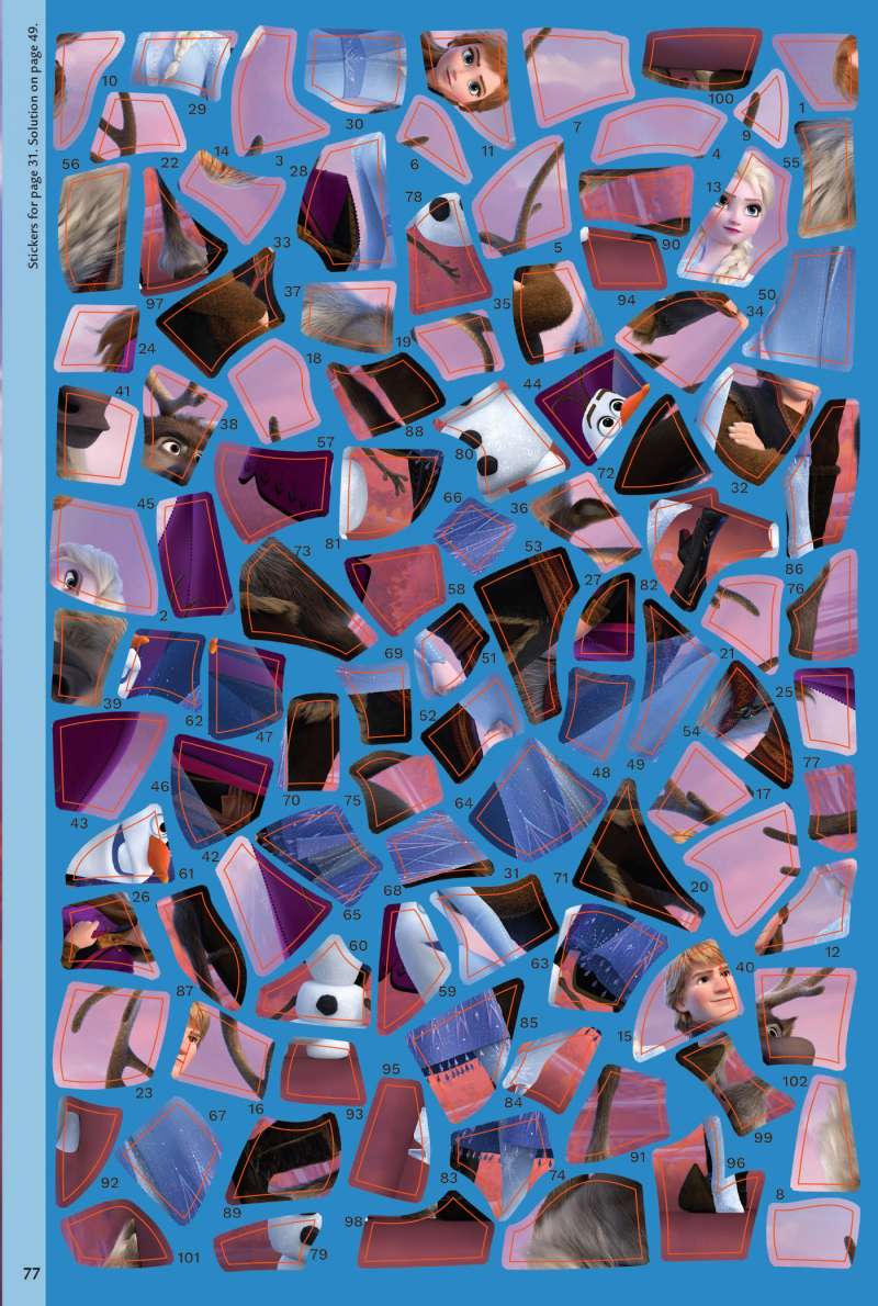 Disney Frozen II Sticker Art Puzzle Book -Quick Ship